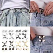 Buckle Hooks Jeans Button Waist-Adjusting Garment Metal Removable DIY Invisible 27mm