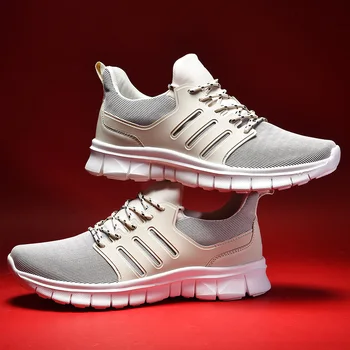 

on 2020 fashion informales knitting sport sneakers-mens shoes Shoes slip mesh Light hot Male for shoe sports man breathable 39