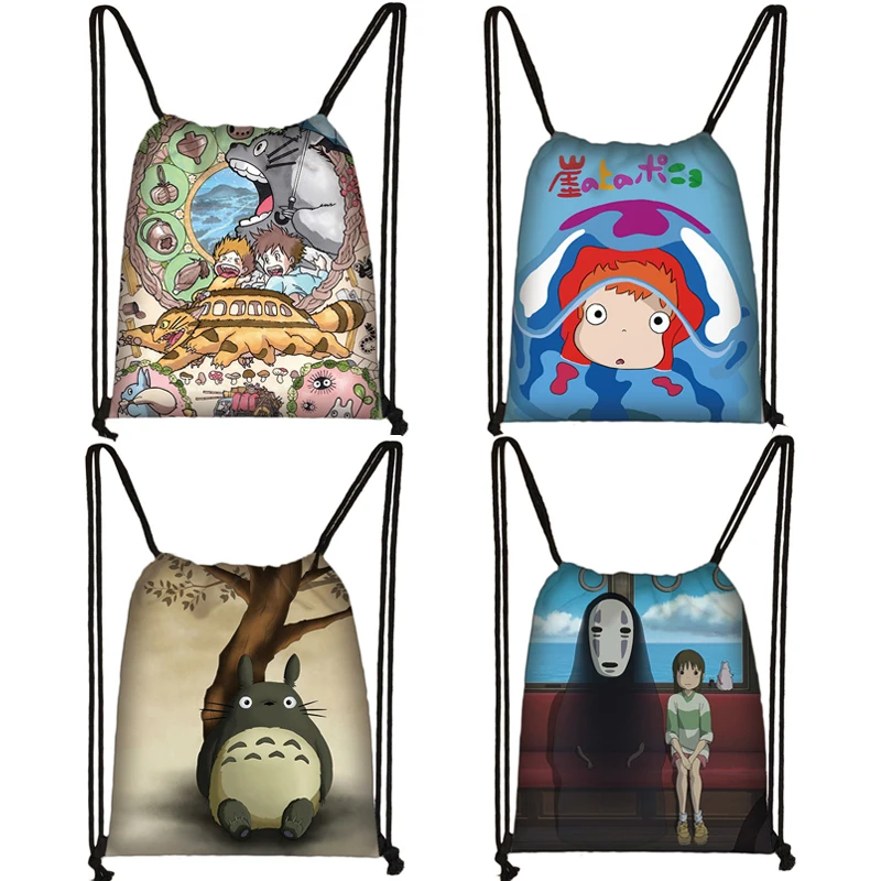 Travel-Bag Backpack Canvas Anime Totoro/ponyo Girls Women Kids Fashion Bookbag Teenager
