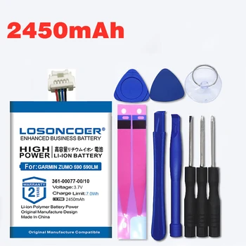 

2450mAh 361-00077-00 361-00077-10 Battery for Original GARMIN ZUMO 590 Zumo 590LM PA-G018 Motorcycle Navigator