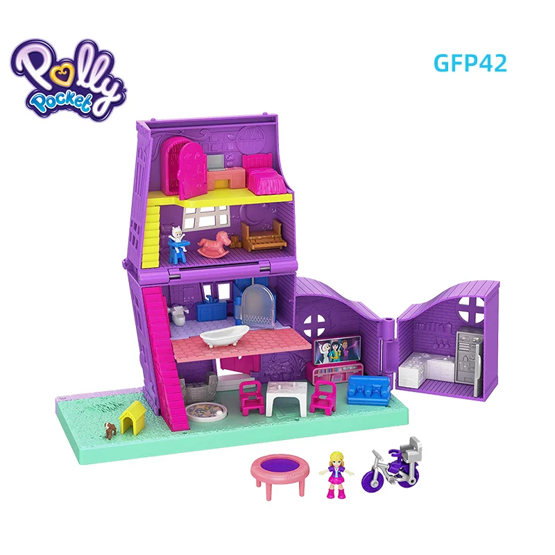 Оригинальная карманная кукла Mattel Polly, скрытый мир, мини-сцена, домашние игрушки для девочек, для детей, Русалочка, детская игрушка, матрешки, куклы - Цвет: GFP42
