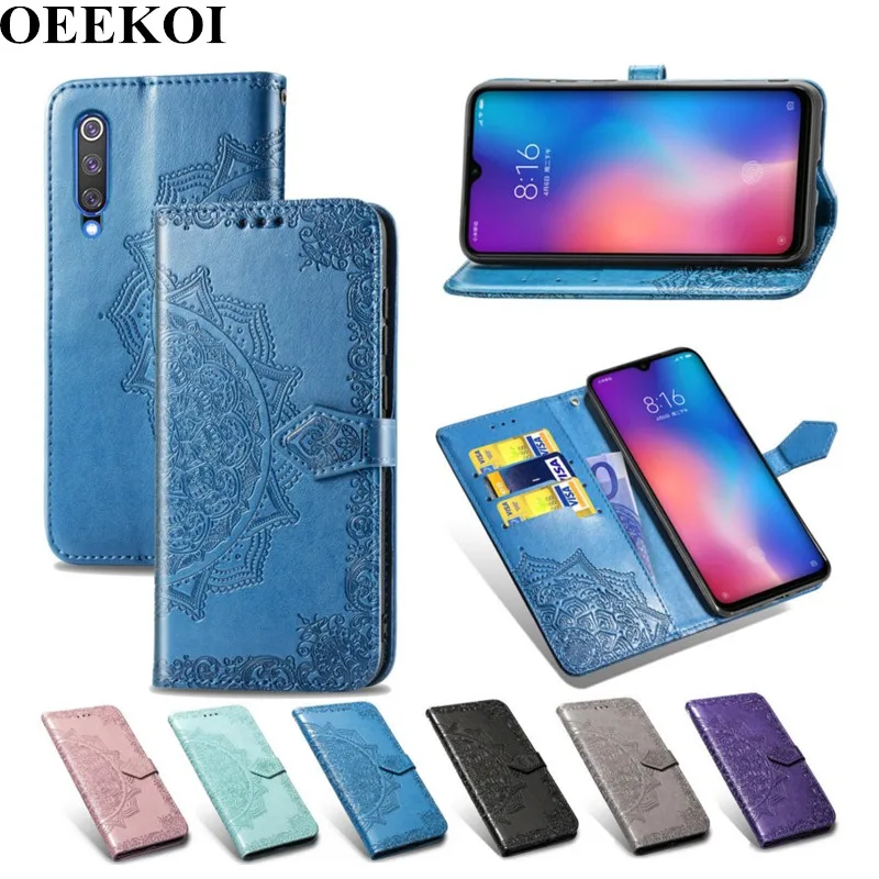 Чехол-книжка OEEKOL Datura с цветами кожаный чехол для Xiaomi Mi CC9 Pro/CC9e/CC9/9 SE/9/Play/Max 3/8