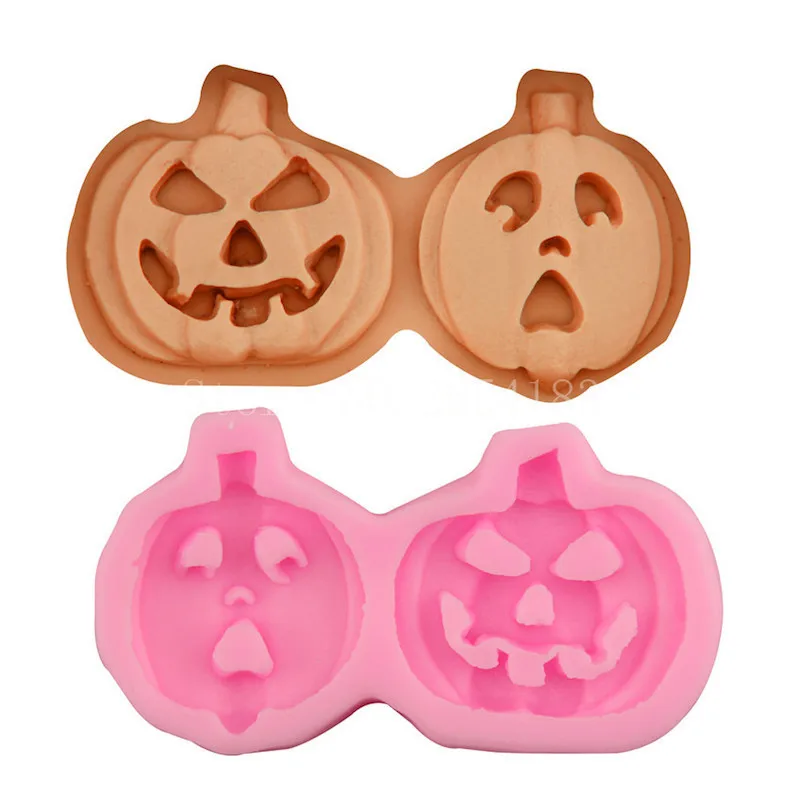 

Cartoon Halloween Pumpkin Silicone Fondant Soap 3D Cake Mold Cupcake Jelly Candy Chocolate Decoration Baking Tool Moulds FQ1932