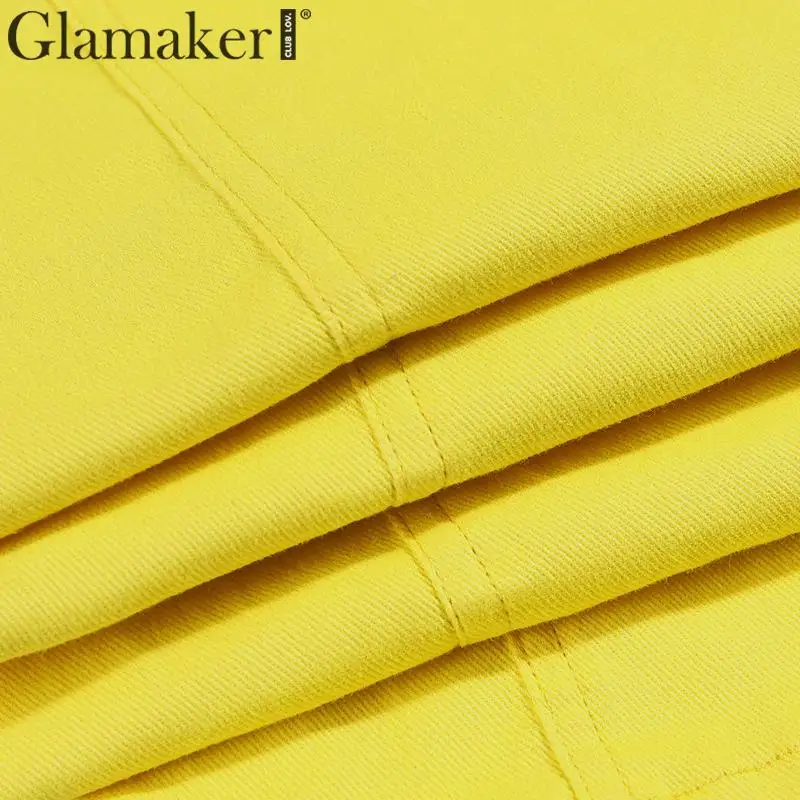 Glamaker кружевные облегающие длинные брюки осень зима желтые сексуальные брюки и капри брюки карандаш брюки женские брюки уличная одежда