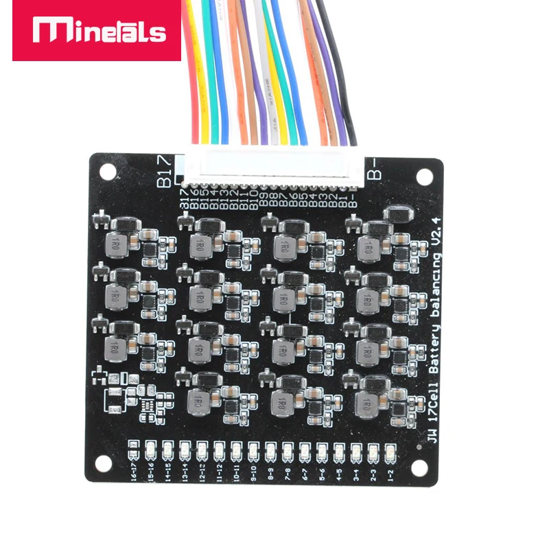 Scheda di Bilanciamento Attivo per Batterie Li-ion 16s 17s 1.2a, Equalizzatore Lifepo4, Scheda di Trasferimento Energetico per Pacchi Batteria PCM - immagine 6