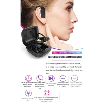 

B1 Earphone LED Display Bluetooth Headset Wireless Stereo Earbud Waterproof