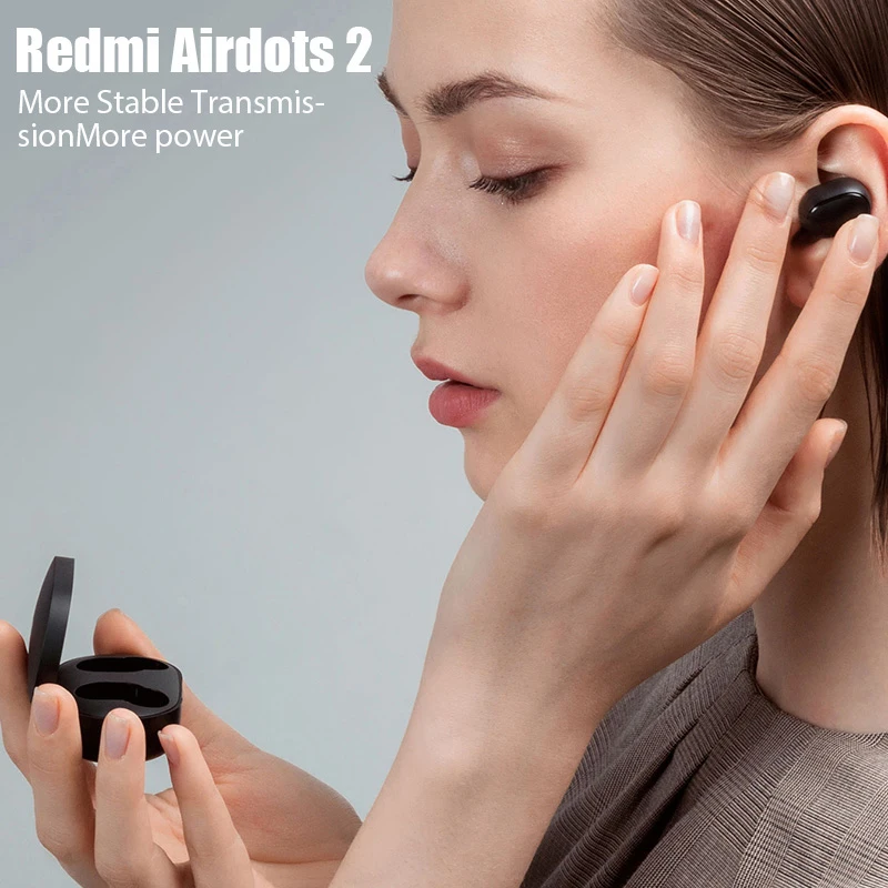 Original Xiaomi Redmi Airdots 2 TWS Fone Bluetooth Earphones Wireless Headphones with Mic Handsfree Earbuds Redmi Airdots 2