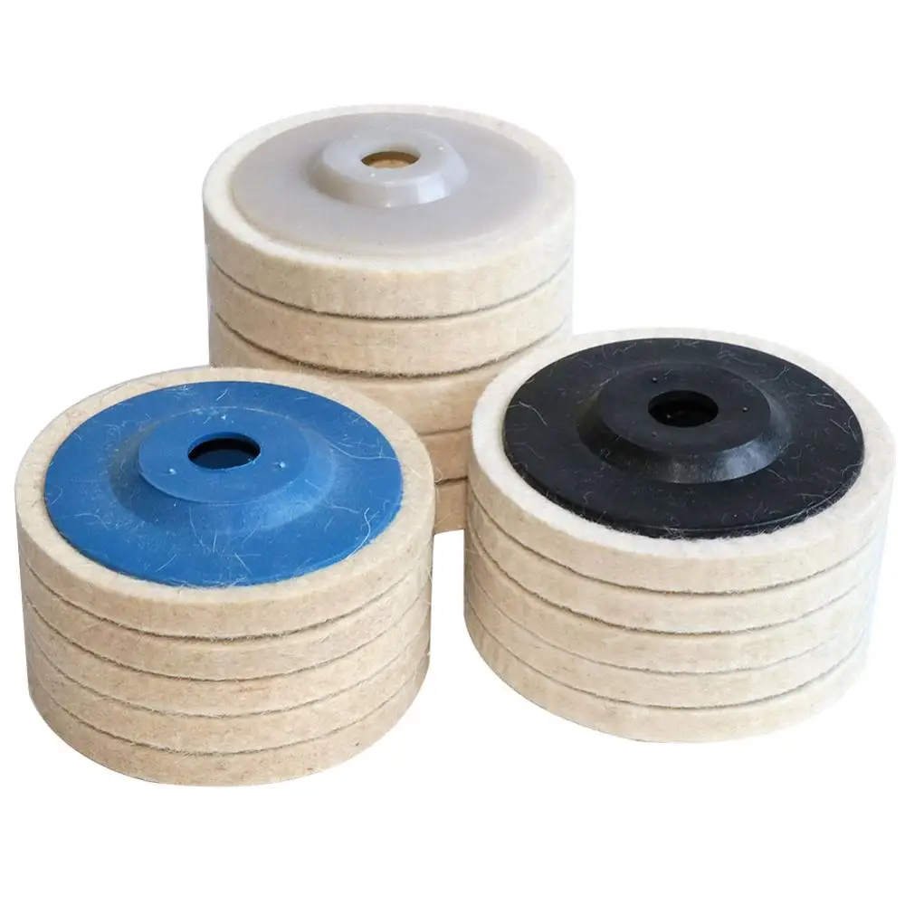 

4 Inch 5PCS Wool Felt Polishing Wheel 100mm Angle Grinder Buffing pad Flap Disc for Metal Marble Glass Ceramics