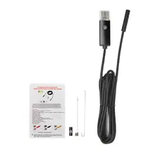 7 мм Змеиный прицел Водонепроницаемый эндоскоп для осмотра HD камера Boroscope для Andorid Windows Mac OS 2 м гибкий кабель USB 6 светодиодный