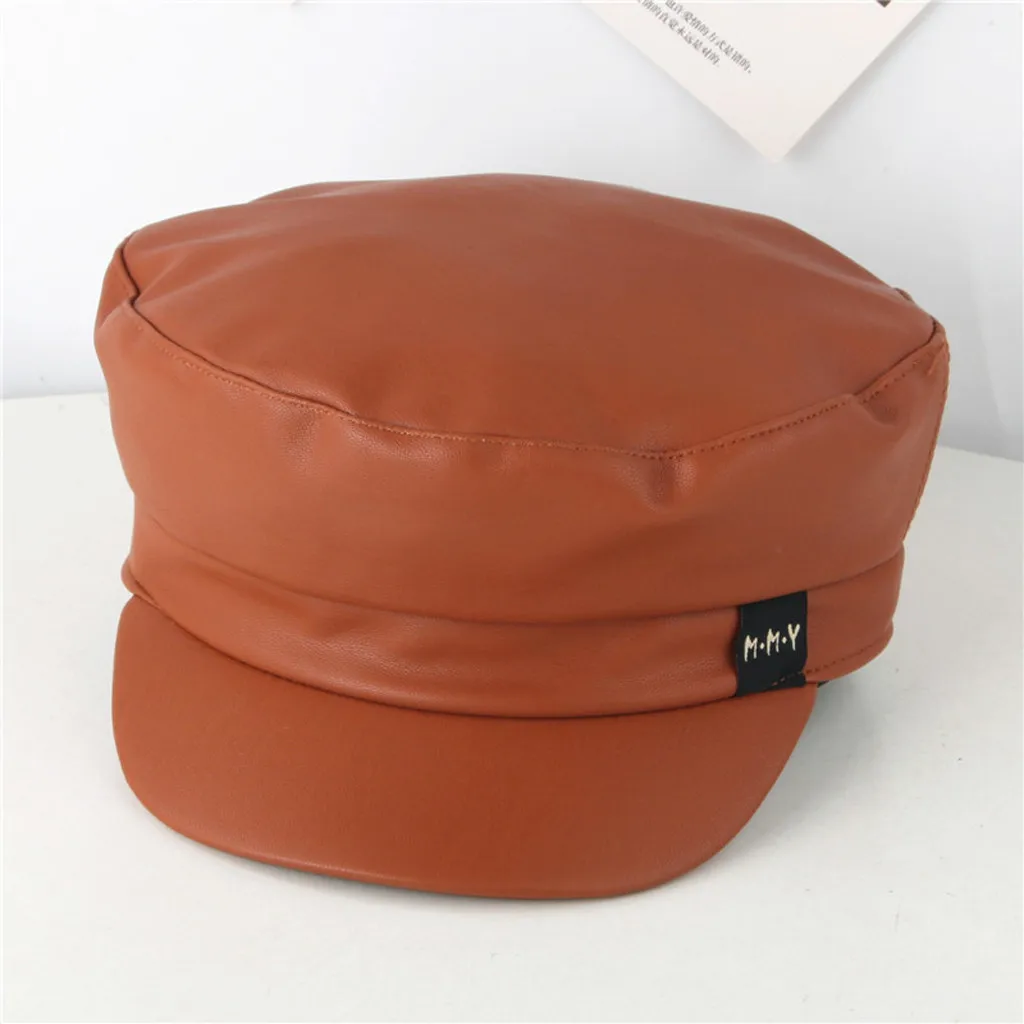 Шапки-береты, детская зимняя французская шляпа, винтажные однотонные кожаные береты, теплая зимняя шапка, берет, милая плоская кепка, ер## H