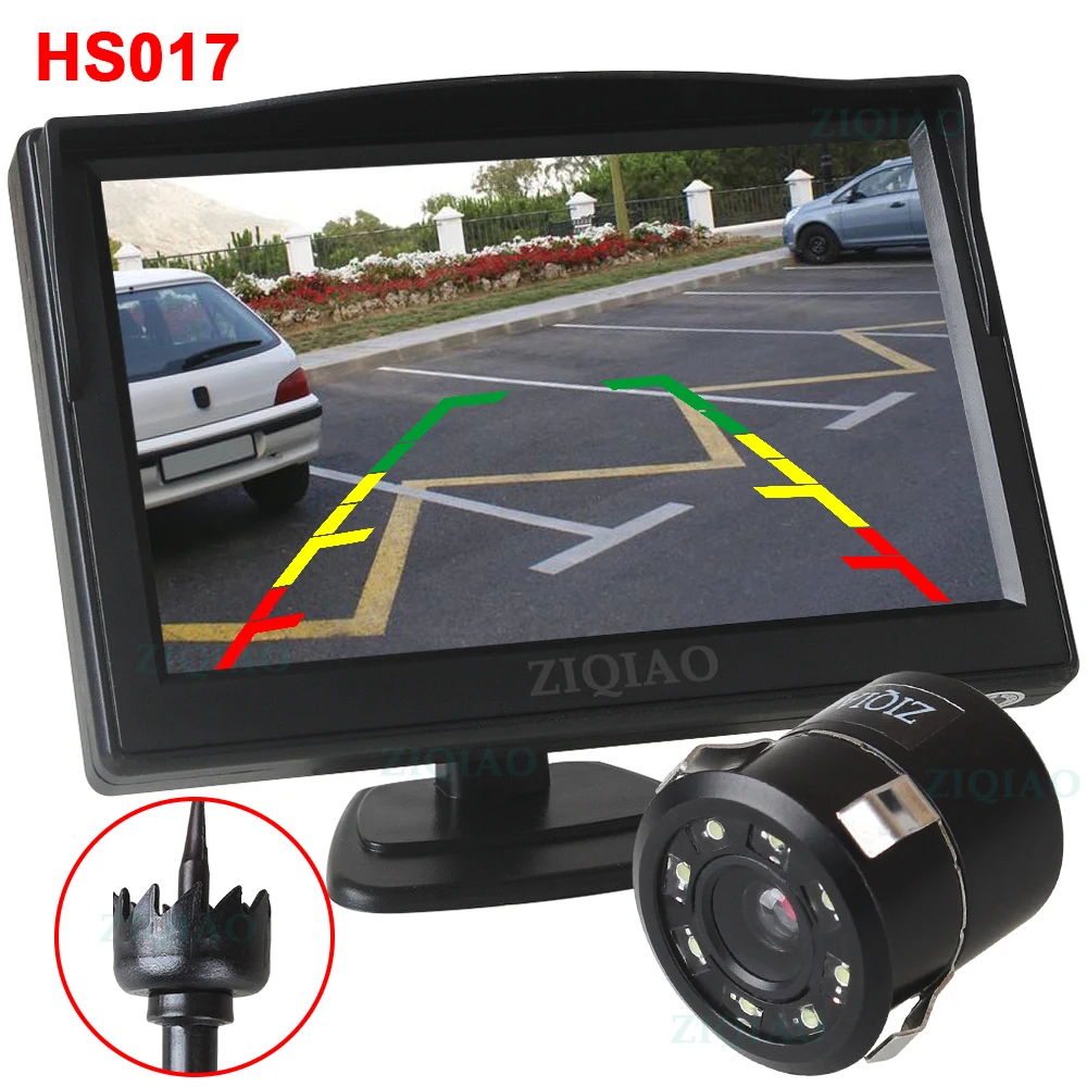 HS017 5 дюймов экран TFT lcd автомобильный монитор DVD цифровой 2 способ видео вход для камеры заднего вида DVD VCD - Цвет: HS017