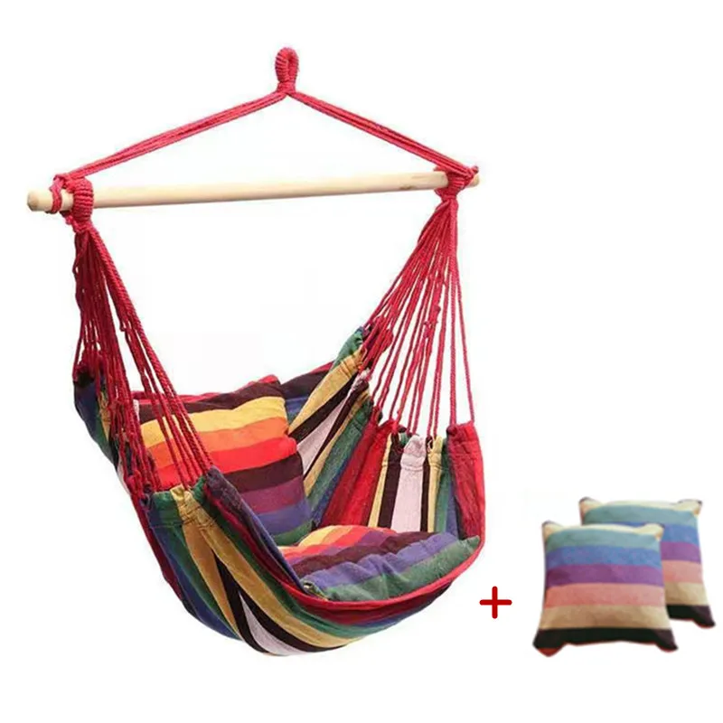 

Garden Swing Chair Indoor Outdoor Bedroom Hammock Hanging Rope Swings Chair Camping Travel Hammocks Garden Furniture