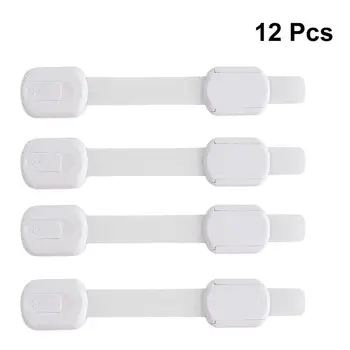 

12-Piece Nontoxic Multipurpose Durable Practical Creative Child Safety Locks Cabinet Locks for Doors Refrigerators Drawers