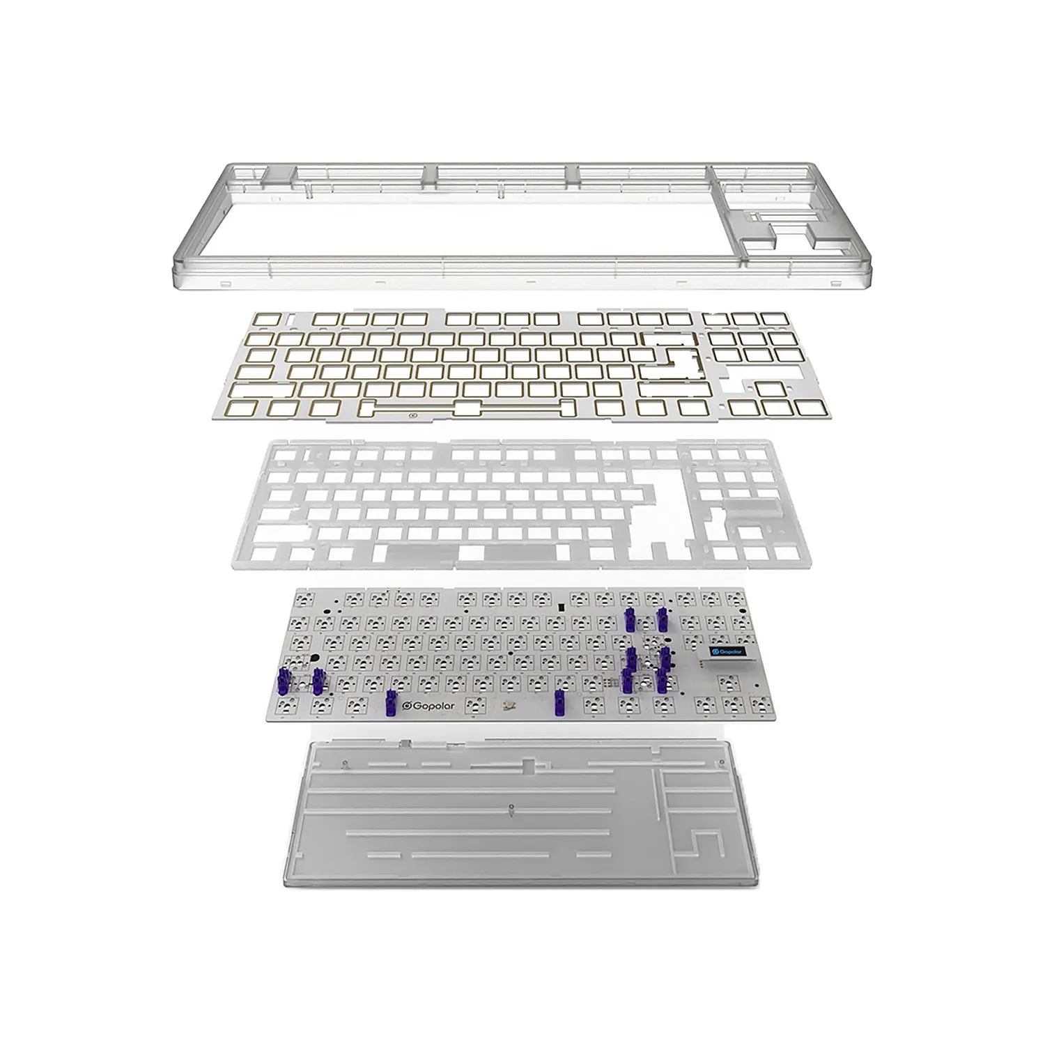 GOPOLAR Tai Chi GG-86 Keyboard Kit Hot swap Gasket Mount ABS Mechanical Keyboard Kit TKL Layout