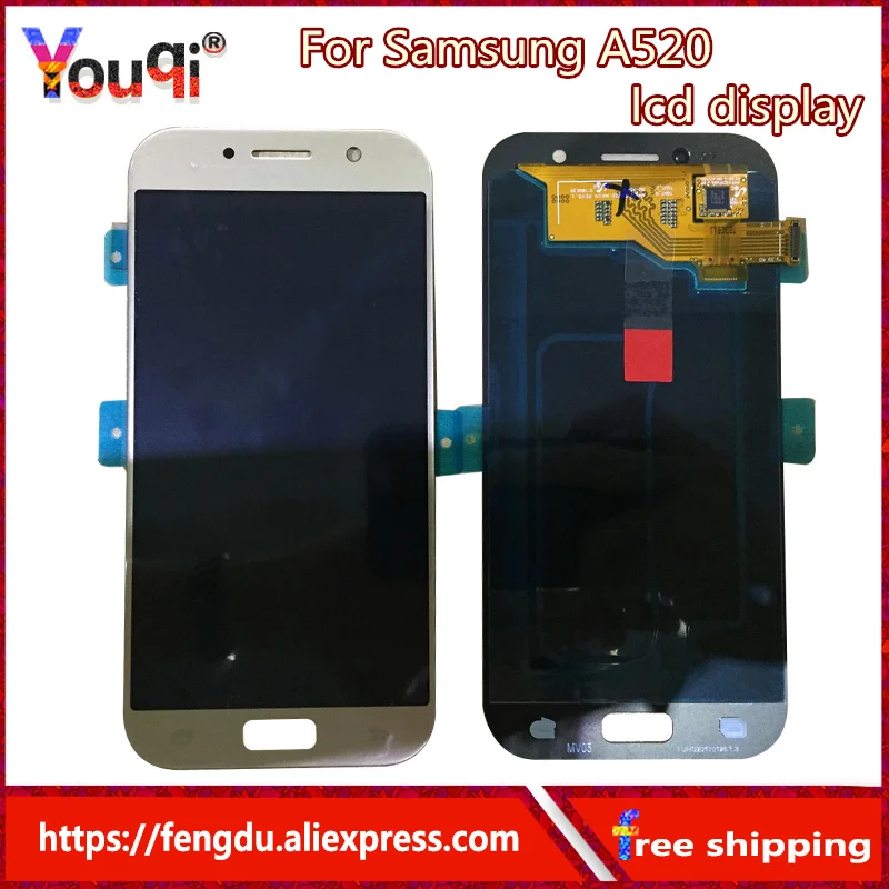 Youqi lcd для samsung Galaxy A5 2017 дисплей сенсорный экран дигитайзер A520 A520F SM-A520F запасные