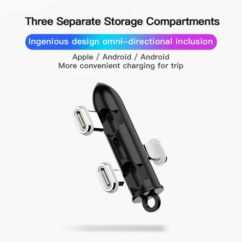 Универсальный Магнитный USB-кабель разъем для хранения Type-C Micro USB C 8 Pin зарядный