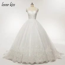 Lover Kiss Vestido De Noiva скромное кружевное свадебное платье с аппликацией, корсет с кристаллами и кисточками, летние свадебные платья, Халат