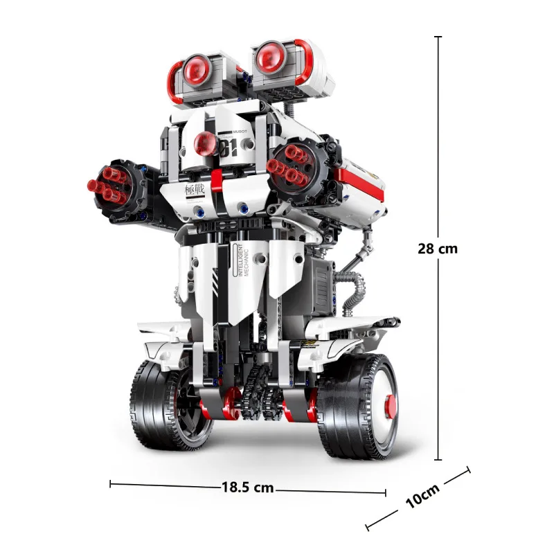 

Yuxing 13027 Electric Remote Control Series APP Programming Early Education Robot STEAM Education Assembled Building Blocks Toy