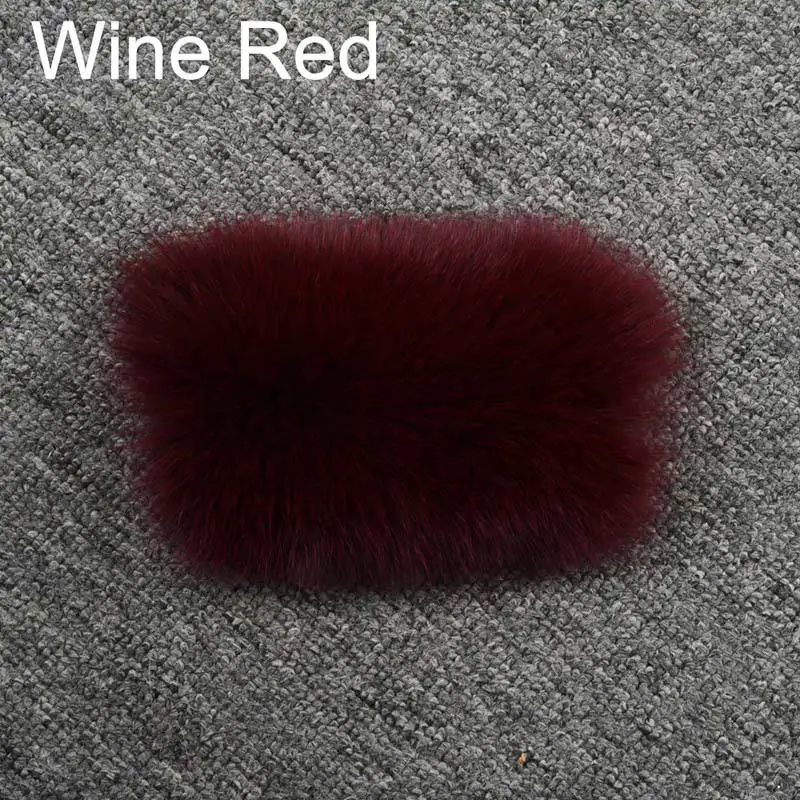 Winter New Women's Real Fox Fur Jacket Zipper Lady Short Style Fur Coat Thick Warm Fur Outerwear S7636 - Цвет: Wine Red