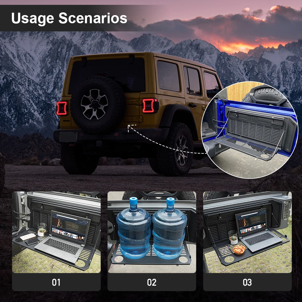 Jeep wrangler JL tailgate table (4)