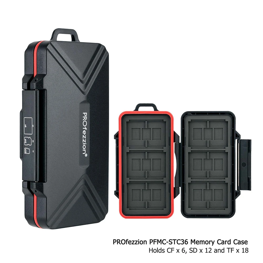 Profezzion-memory Slots Card Storage Case Water-resistant Câmera Case sd Micro sd tf cf 36 Slots Wallet - Imagem 4