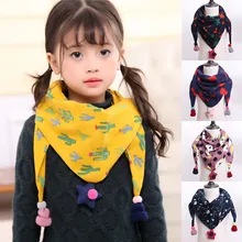 Весенние клетчатые геометрические шарфы в горошек для маленьких девочек; сезон осень-зима; шаль для мальчиков и девочек; детский хлопковый воротник; теплый детский шейный платок