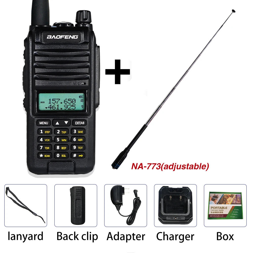 Add na-773 BaoFeng A58S трехдиапазонная 8 Вт рация 3800 мАч портативная CB Ham радио 10 км fm-приемопередатчик обновление UV-82hp двухстороннее радио UV82 - Цвет: Add na-773
