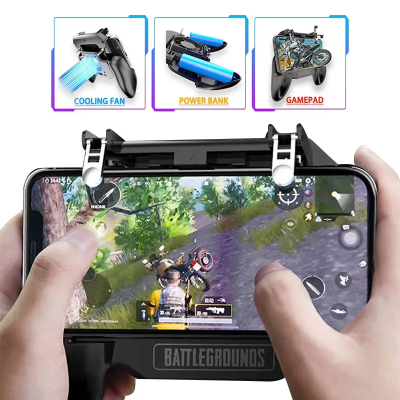 PUBG геймпад джойстики и портативный Powerbank Встроенный 4000 мАч и 2000 мАч Бесплатный триггер контроллер Keypubg охлаждающий вентилятор