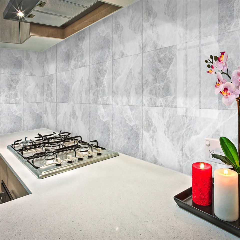 Calcomanía para azulejos de mármol a cuadros en rojo y blanco, Pisos de  vinilo de lujo, Pelar y pegar granito moderno, Placa para salpicaduras de  baño de cocina