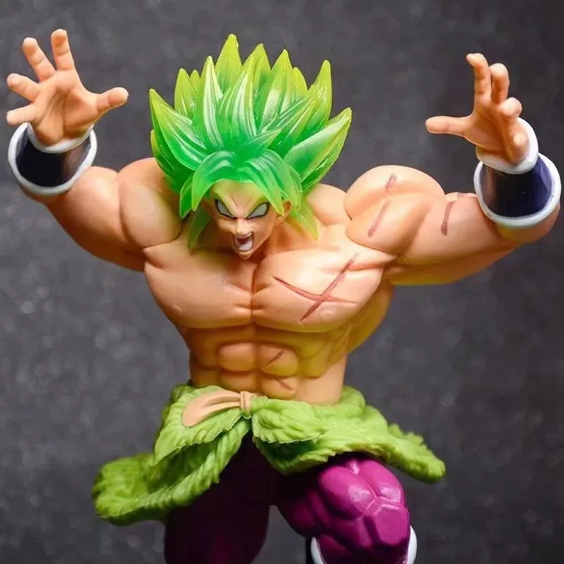 Аниме 22 см Dragon Ball Z зеленые волосы Супер Saiyan Broly театральное издание Roar Broli Batter Ver. ПВХ фигурка модель игрушки