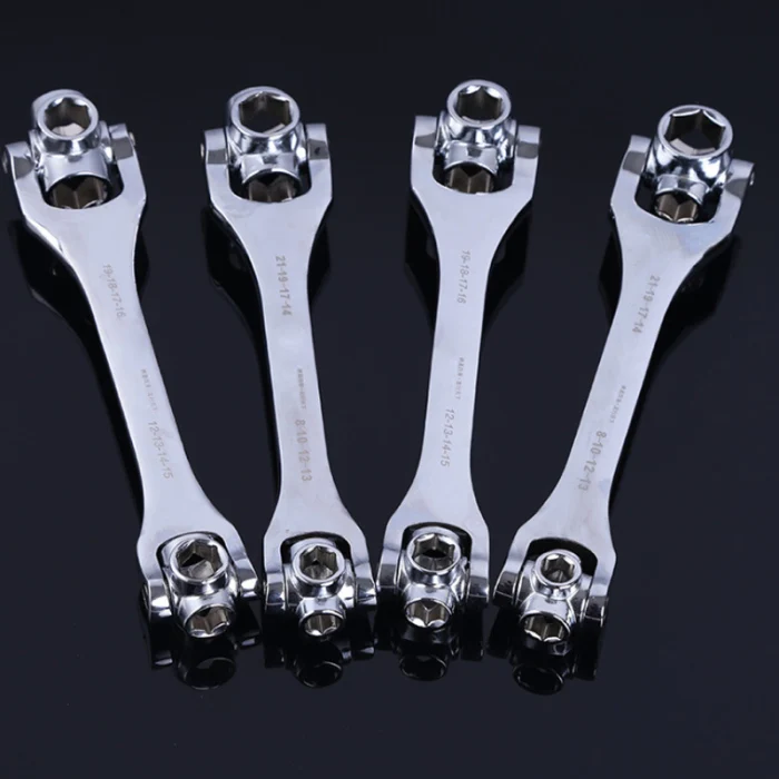 Трещоточный ключ 360 градусов вращающийся 8 в 1 Трещоточный ключ Торцевые гаечные ключи многофункциональные FAS6