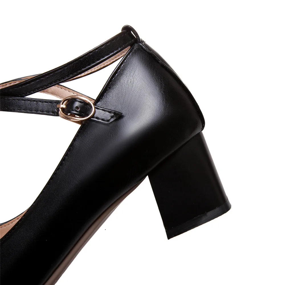 Karinluna Sweet Plus Size 30-43 Lady Chunky Heels Shoes Woman Casual Office Lady Date Spring Pumps Women Shoes