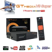 GTMEDIA V9 супер лучшее ТВ-цифра спутниковый телевизионный ресивер+ один год, Европейский 7-линия cccam блок питания USB2.0 декодер