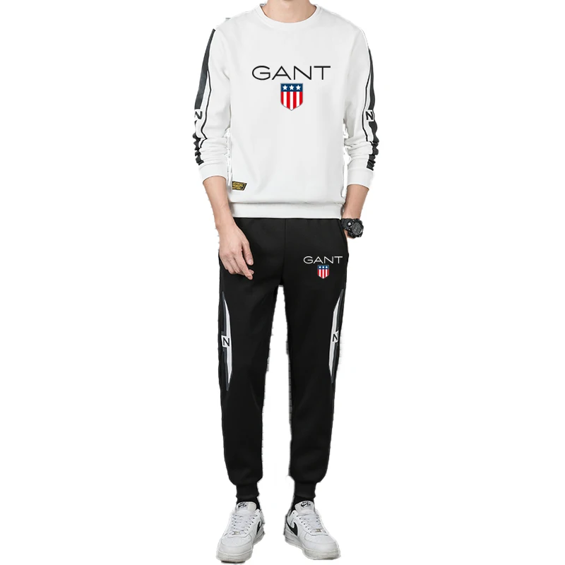 

GANT autumn brand sportswear patchwork men's and women's suit hoodie + Hosen Harajuku SportAnzÃ¼ge casual sweatshirt Trainingsanz