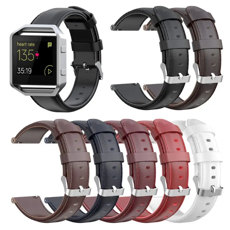 Масло воск кожаный ремешок для часов Браслет замена для Fitbit Versa Lite/Versa/Blaze Смарт часы браслет аксессуары