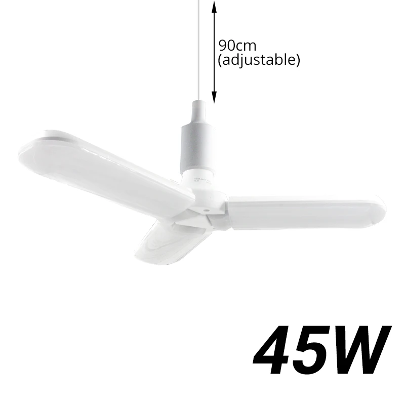 45W pendant lamp Светодиодный IARY 96-265V 45W E27 светодиодный лампы Супер яркий Складная лопасть вентилятора с регулируемым углом наклона потолочный светильник современного дома энергосберегающие лампы CE по ограничению на использование опасных материалов в производстве - Испускаемый цвет: 45W pendant lamp