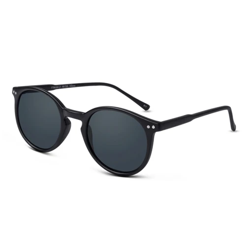 Классические солнцезащитные очки в стиле ретро для мужчин и женщин, круглые солнцезащитные очки для вождения UV400, солнцезащитные очки, солнцезащитные очки, очки в стиле унисекс TT8039 - Цвет линз: C01BlackSmoke
