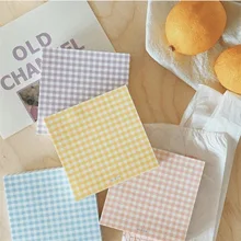 

Korean Ins Grid Retro Soft Color Memo Pad Student Checkered Notepad Office Creative Message Paper School Supplies Stationery