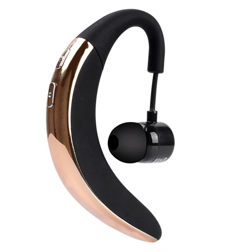 Новые наушники с громкой связью, бизнес Bluetooth, с микрофоном, голосовое управление, беспроводные наушники, Bluetooth гарнитура для вождения, шумоподавление - Цвет: Золотой