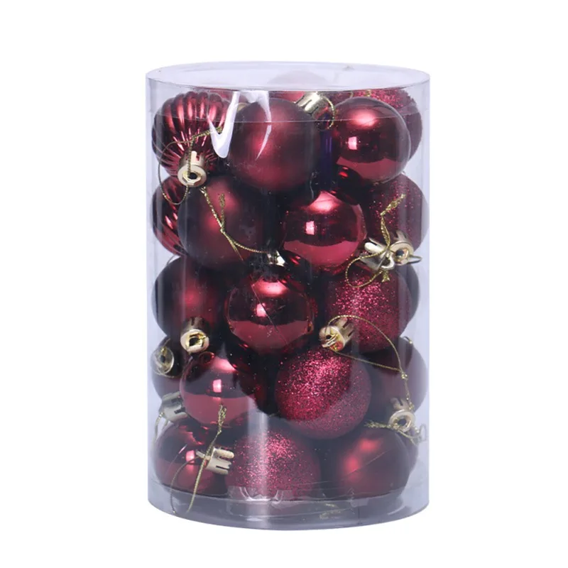 34pcs / 6cm Christmas Tree Decoration Ball Decoration Christmas Party Hanging Ball Assorted Set Tree Decoration Orname x - Цвет: A7