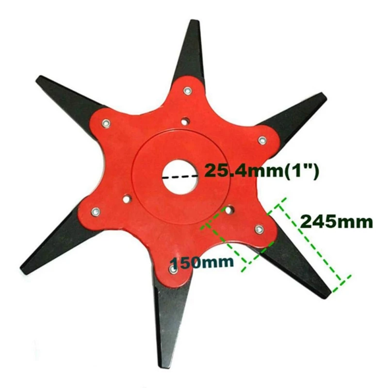 Metal Blades Trimmer NEWEST 6 Teeth Brush Cutter Blade Trimmer Head 65Mn Garden Grass Trimmer Head For Lawn Mower