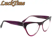 LuckTime повседневные Модные Женские оправы для очков кошачьи глаза близорукость очки оправы для женщин счастливое время оправы для оптических очков#6005