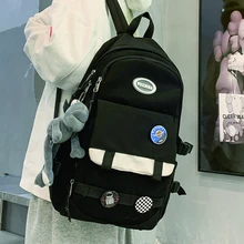 

Simple Women Nylon Backpack for Cute Girls Preppy Style School Bag Casual Female Large Capacity Rucksack Lady Anti Theft Mochila