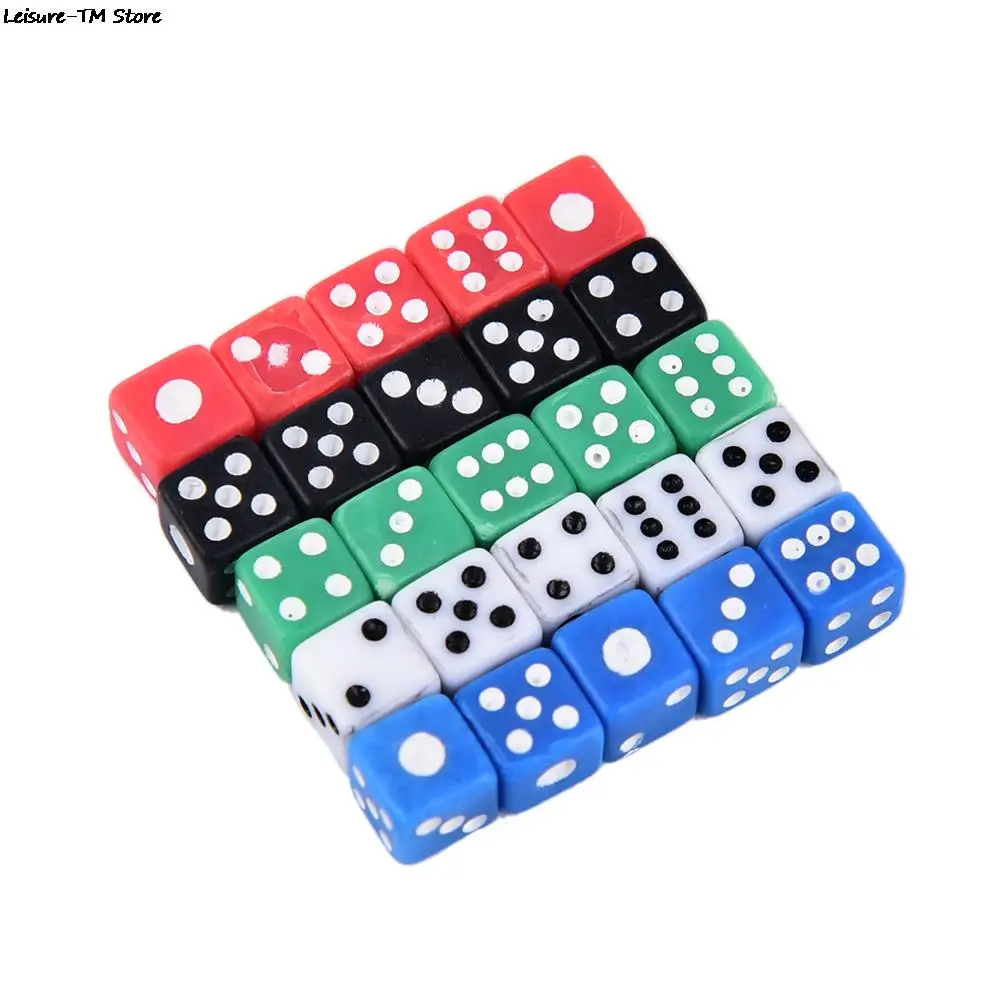 40x high quality Standard 5mm dice set D6 acrylic for Playing Game small dice !! 