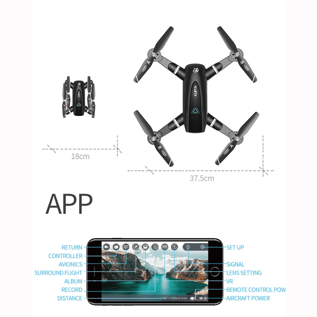 Аксессуары для дрона S167 5g Wifi Fpv 1080p Hd камера Gps 120 ° широкоугольный складной Rc Квадрокоптер для Dji Mavic Mini АКСЕССУАРЫ