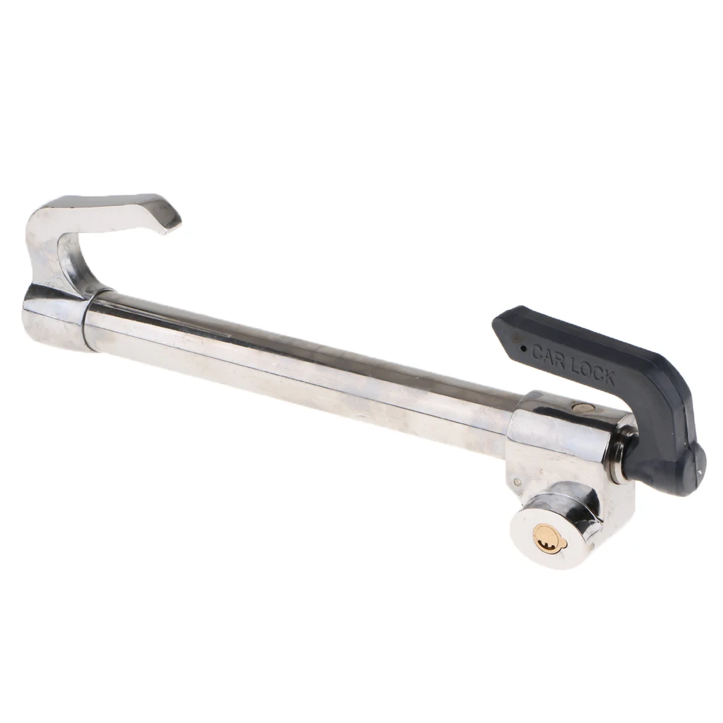 Car Steering Wheel Lock Adjustable Anti-theft Security System Device With Keys