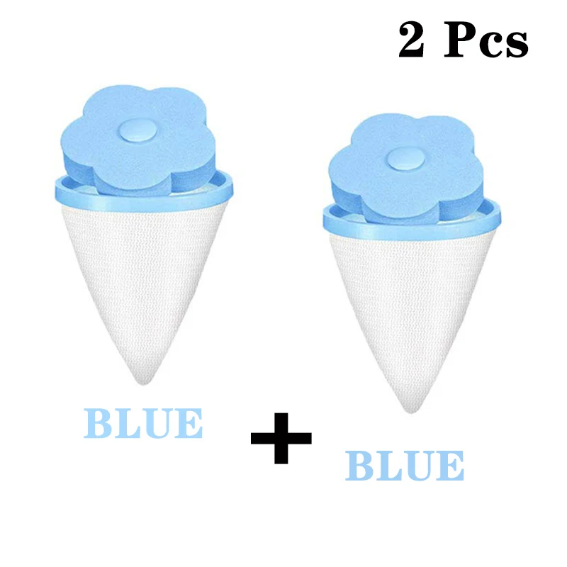 3Pcs/set Washing Machine Filter Bag Hair Remover Floating Universal Net Bag Hair Removal Decontamination Filter Laundry Bag - Цвет: 2Blue