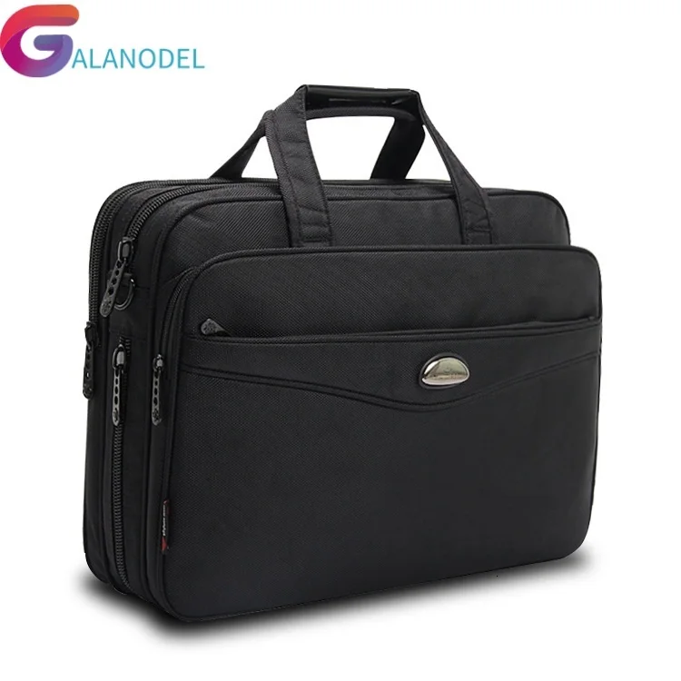 

Bag Laptop Bags Crossbody Briefcase Business Men 15.6 Bolsas Homme Large Capacity Oxford Briefcases For Men with Long Straps B76