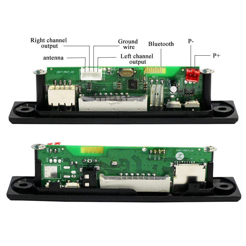 MP3 WMA беспроводной Bluetooth декодер доска USB TF FM Радио MP3 плеер Музыкальный модуль автомобильный аудио 5 в 12 В с пультом дистанционного управления