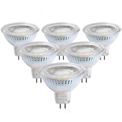 MR11 Spotlight LED COB Light Bulbs Dimmable AC220V LED 5W Cover Reflector Warm Cool White Bulb lampada led lamp D25